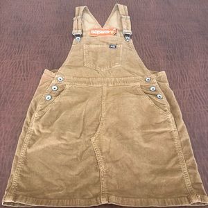 Superdry NWT XS brown corduroy dress RARE